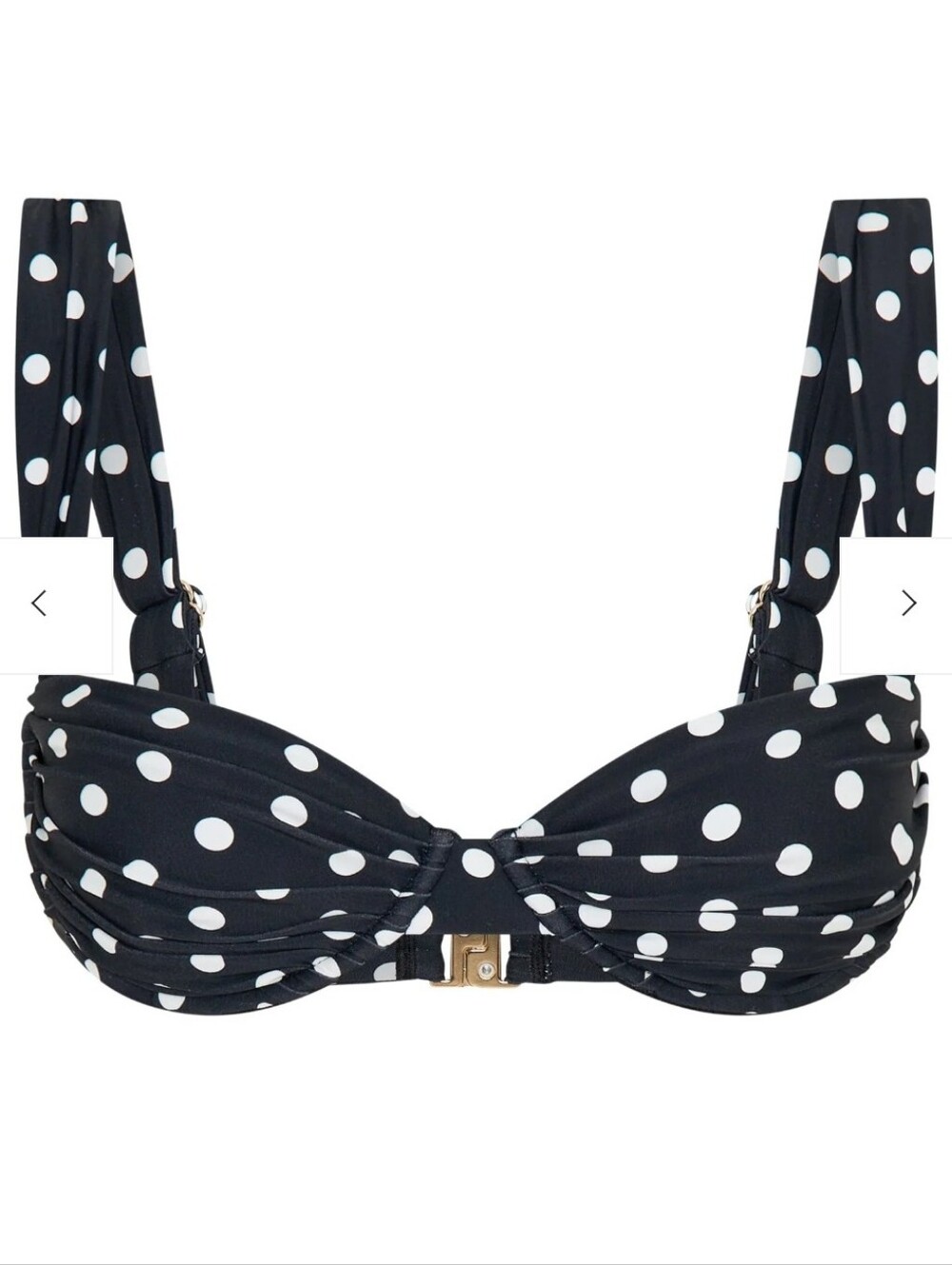 Vacay Swimwear Rhodes Top - Black Polka